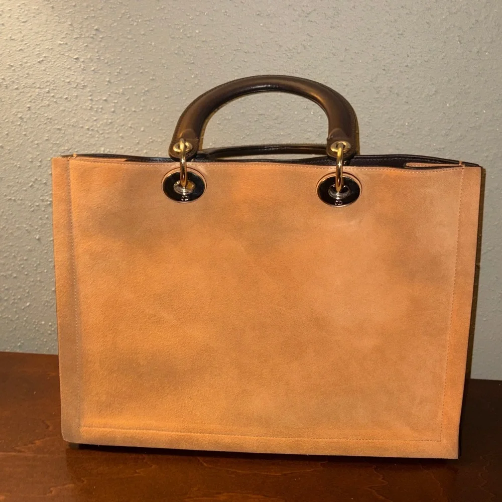 Lady Dior Handbag suede in Camel - Picture 4 of 6